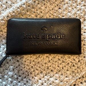 Kate Spade Black Zip Around Wallet